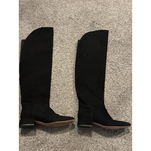 Emerson Fry Boots Over The Knee Black Suede Size 38 US 7.5-8